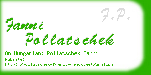 fanni pollatschek business card